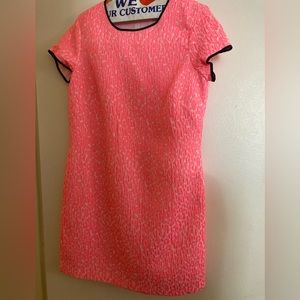 Hot Pink Cheetah Dress- Banana Republic- size petite 8